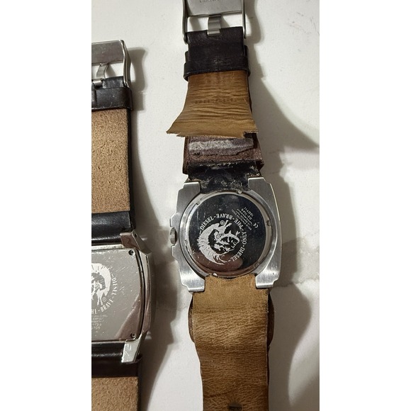 Lot Of 2 Diesel DZ-1132 Square Brown Dial Quartz Watch 45 mm DZ-1145 Need Batter - Picture 6 of 7